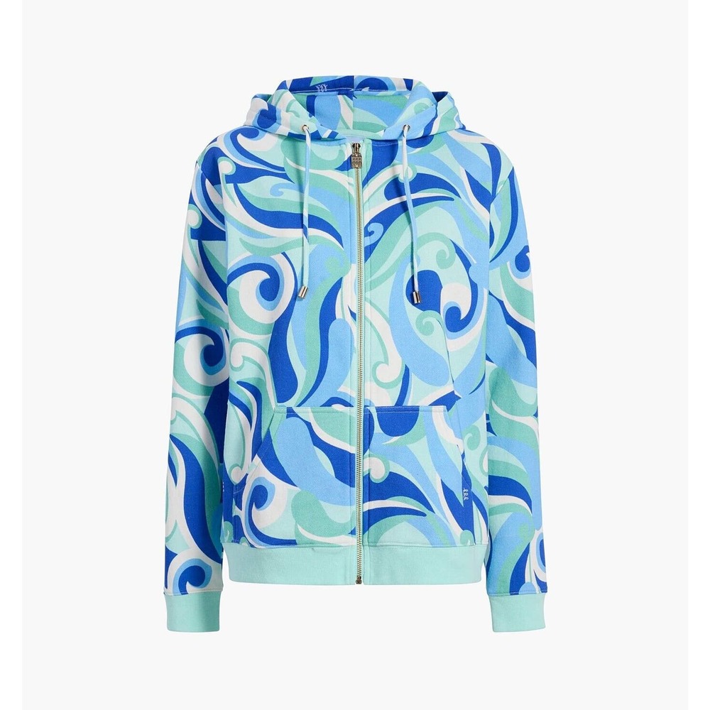 NWT Hill House Womens The Allie Zip Up Hoodie Jacket Small‎ Ocean Kaleidoscope